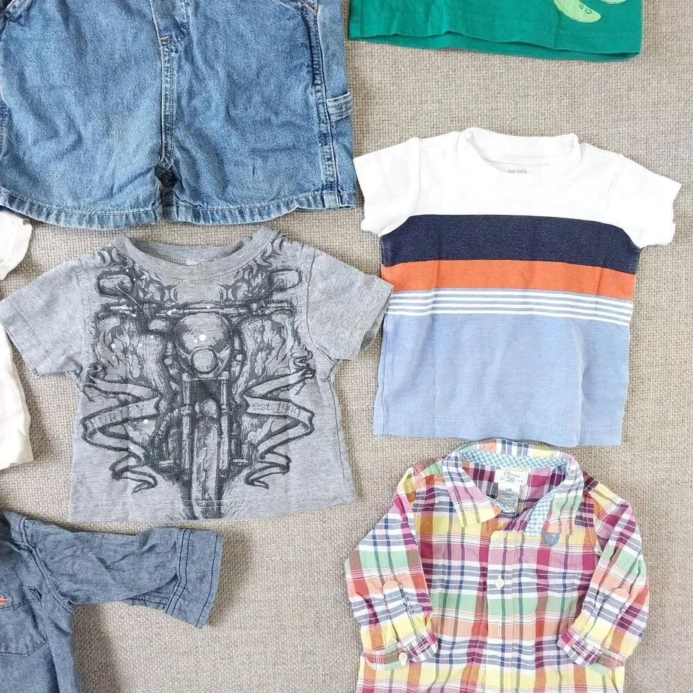 Baby Infant Boy Clothing Bundle Bodysuit Variety Of Colors 17 Pieces 3-6 Mo. #7
